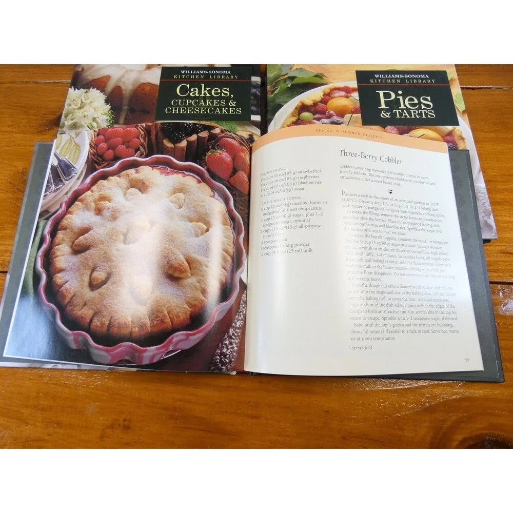 VTG Williams Sonoma Kitchen Library Cookbooks 5 Lot Baking-Desserts Time Life